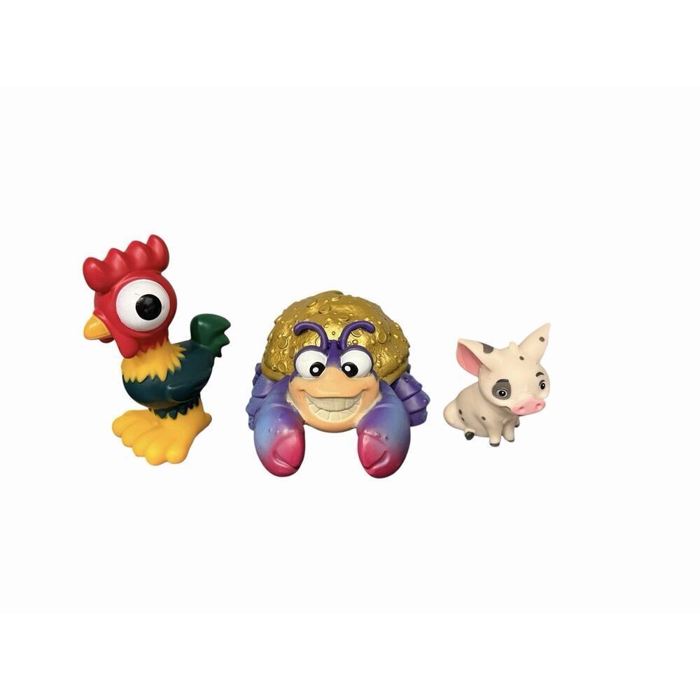Disney’s Moana Plastic Action Figures/ Beth Toys: Tamatoa, Hei Hei And Pua